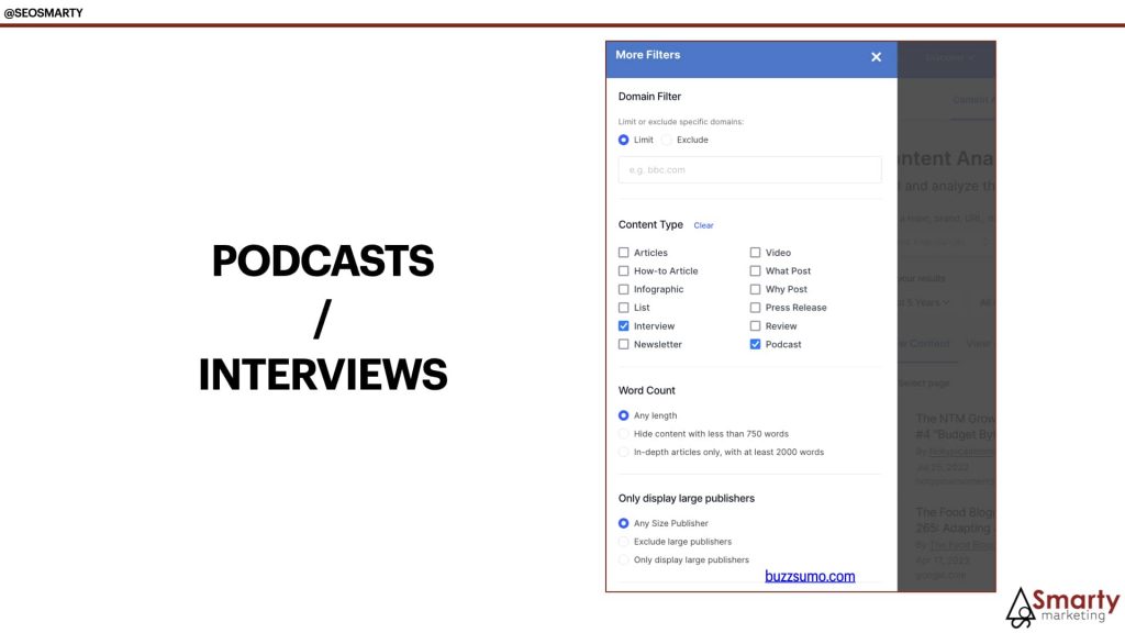Being interviewed is a great way to generate links